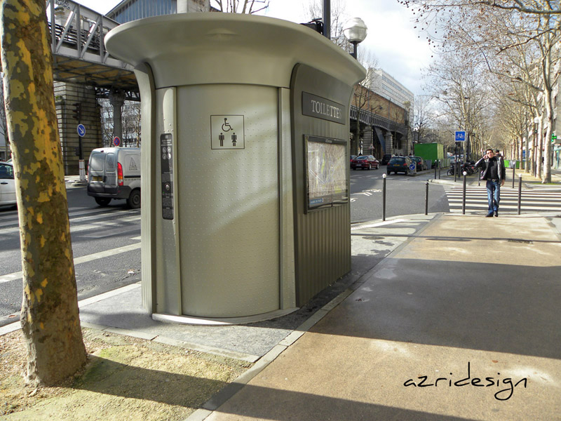Toilette publique "écolo" de Paris. Joli design en effet ! Paris, France, 2010