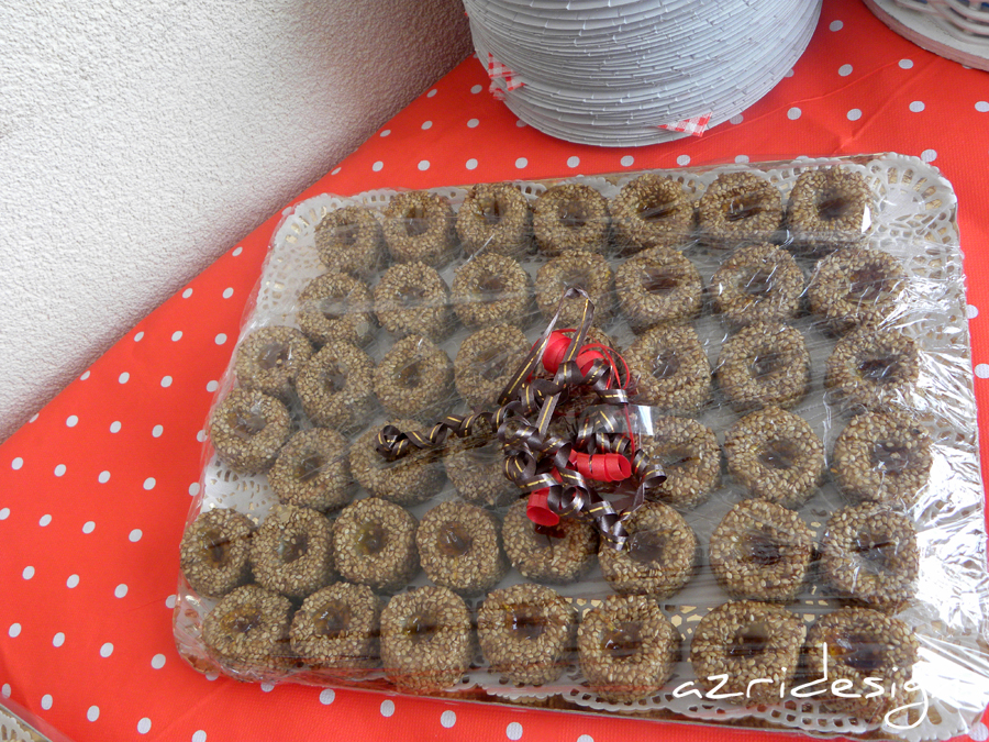 Moroccan pastry, honey-sesamse thumbprint cookies - Rijswijk, Netherlands 2011