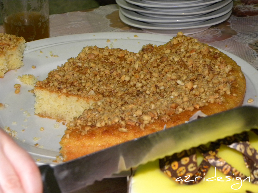 Basboussa with almonds - Meknes, Morocco 2011