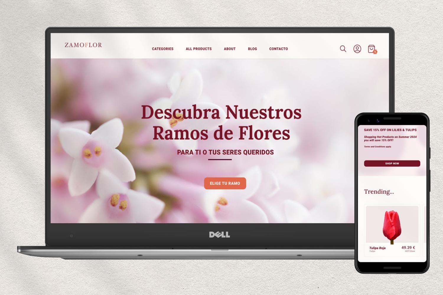 Responsive Website Florist Zamora Spain