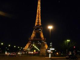 La Tour Eiffel, by night, vue depuis le Trocadéro - Paris, France, 2010
